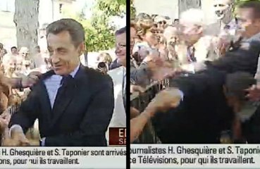 Nicolas Sarkozy agressé Image BFM TV
