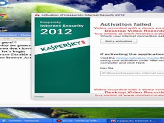 Kaspersky 2012 Activation code + Free Download
