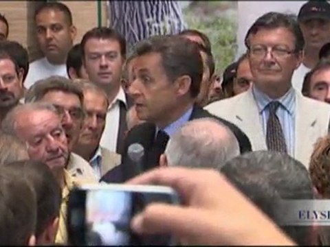 Usine Xilofrance : allocution de N. Sarkozy