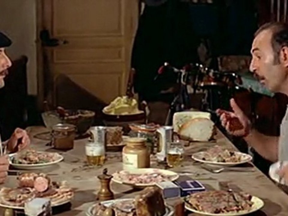 "Calmos" - Scène de repas nocturne - Bertrand Blier 1976 Avec Jean Rochefort et Jean-Pierre Marielle