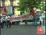 Napoli - Protesta dipendenti della ex Jacorossi e Tess