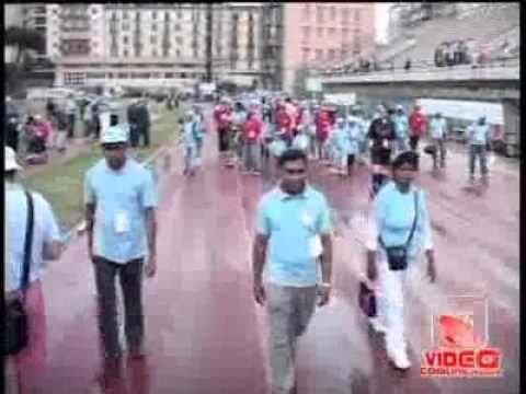Napoli - L'arcobaleno dello sport allo stadio Collana