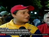 Pueblo venezolano manifiesta su apoyo a Hugo Chávez
