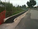 Aversa - Gli inutili marciapiedi realizzati in via Pelliccia