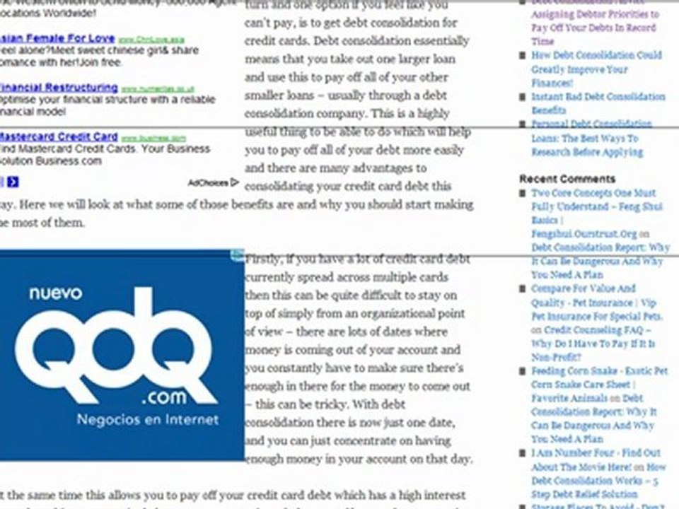 Debt Consolidation for Credit Card Debt