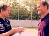 Canada 2011 - Vettel jokes with Schumacher and DC