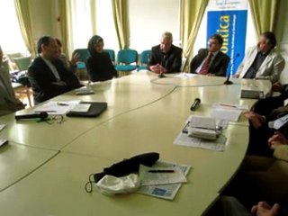 Corneliu Vlad si ambasadorul Iranului la Bucuresti la Fundatia Titulescu