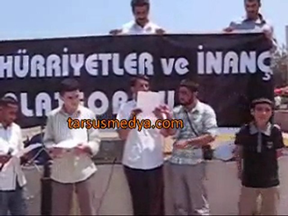 Mersin de İhya-Der'e Destek Protestosu