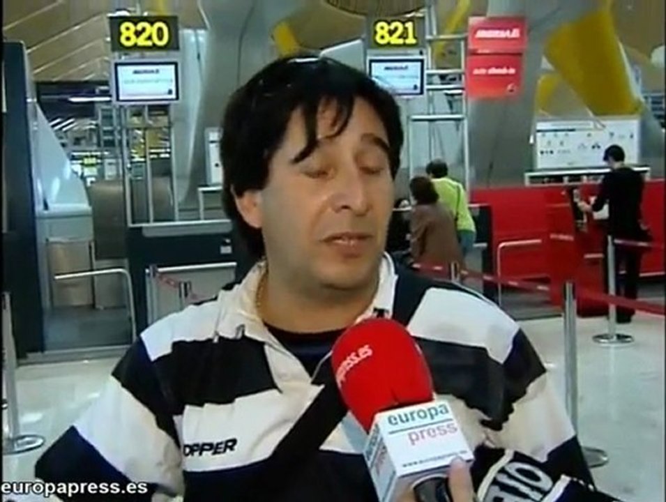 Gran afluencia de viajeros en Barajas