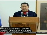 El presidente Chávez agradece apoyo en cadena nacional