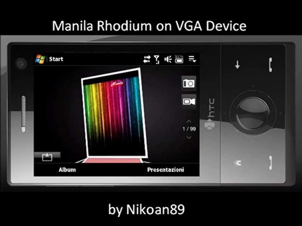 Manila Rhodium on HTC Touch Diamond
