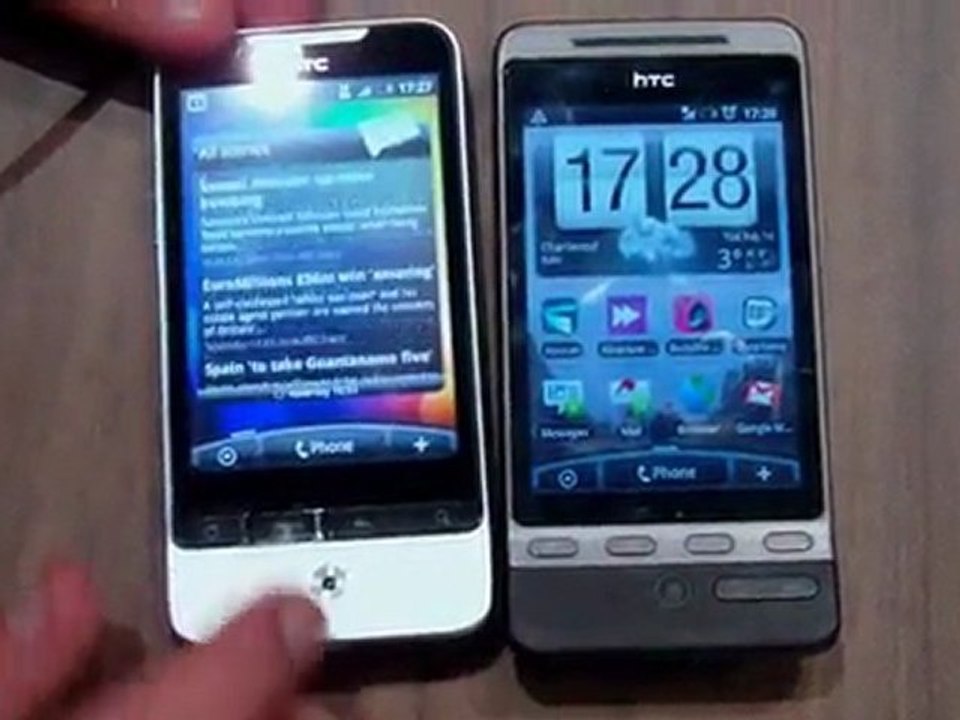 Video Confronto HTC Legend vs HTC Hero @MWC