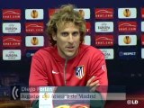 Quique y Forlan hablan del Atlético - Valencia de la Europa League