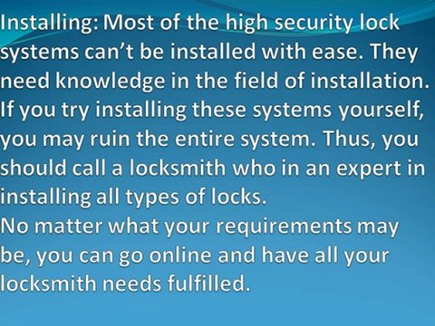 Different Types of Locksmith Services