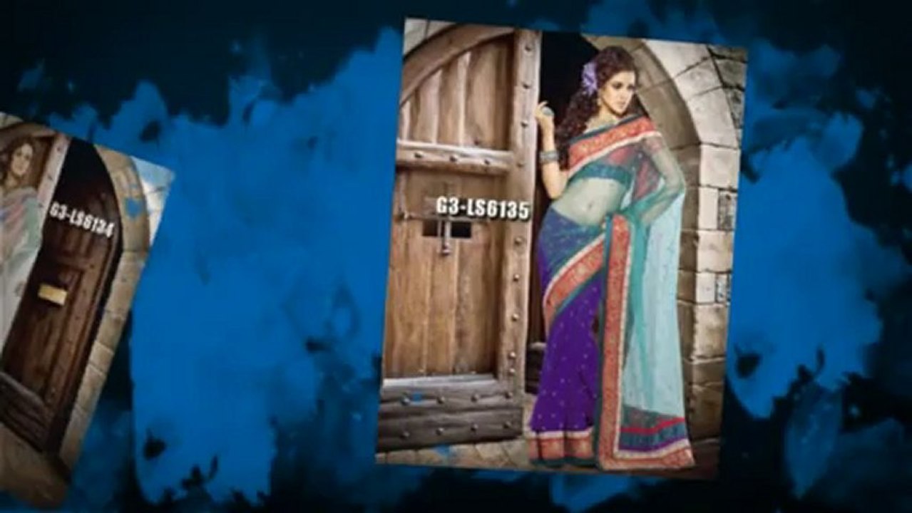 designer embroidered sarees