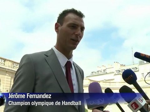 Les médaillés aux jeux Olympiques et paralympiques à l'Elysée