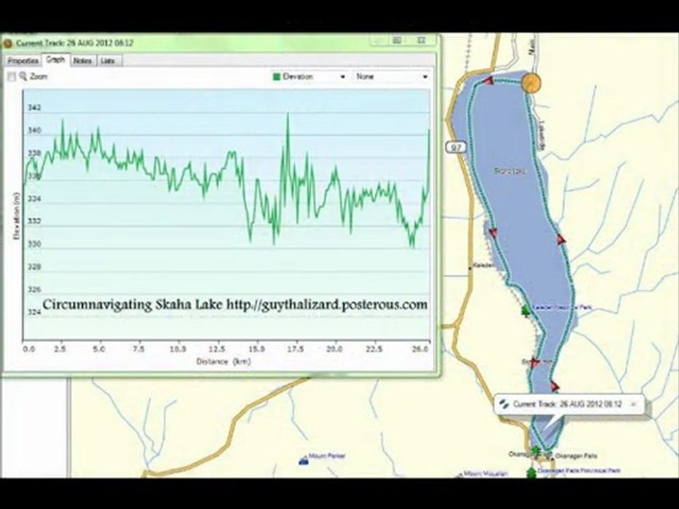 Circumnavigate Skaha Lake Aug26th2012