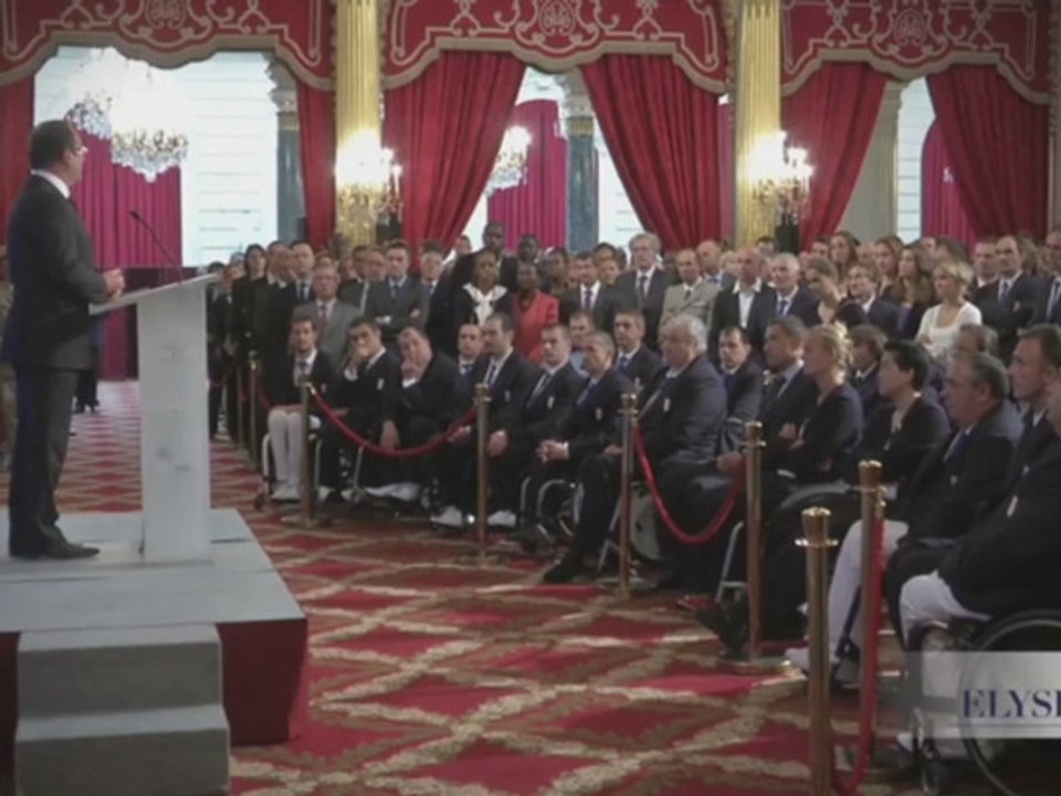 Réception à l'Elysée des Médaillés Olympiques