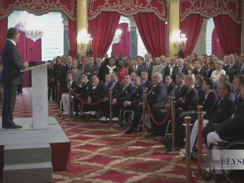 Réception à l'Elysée des Médaillés Olympiques