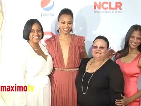 Zoe Saldana and Family ALMA Awards 2012 Arrivals
