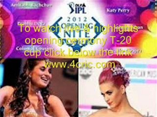 Full Youtube Highlights Icc T20 World Cup Opening Ceremony 18 9 2012