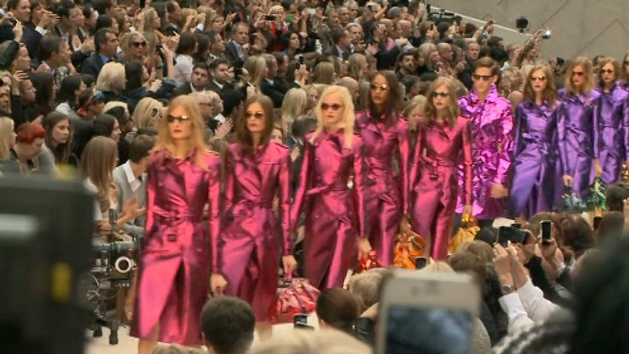 Harry Styles attends the Burberry show