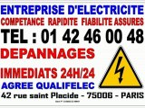 ENTREPRISE ELECTRIQUE PARIS 18e - TEL : 0142460048 - DÉPANNAGE 24H/24 7J/7