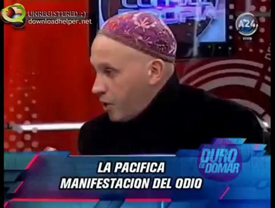 RABINO BERGMAN SALTANDO - CACEROLAZO DEL ODIO - 14-09-12