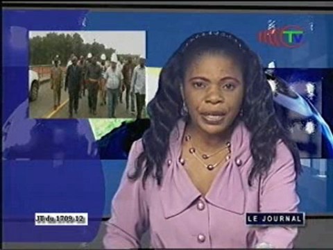 Visite des travaux de réhabilitation du pont sur le Kouilou