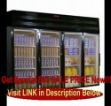 Glass Door Freezers in Black Exterior & Interior, Hinged, Top Mount, Includes 5'' Casters, Size:  82.5 X 34.75 X 103.75 FOR SALE