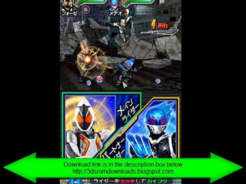 All Kamen Rider Rider Generation 2 JPN DS Rom Download Gameplay