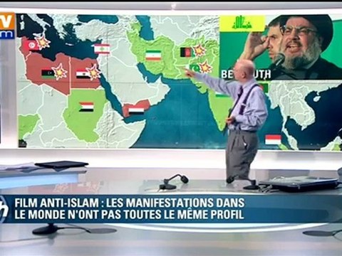 Les foyers de manifestations anti-americaines