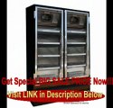 SPECIAL DISCOUNT Glass Door Freezers in Black Exterior & Interior, Hinged, Bottom Mount, Size:  82.5 X 35.88 X 52.25