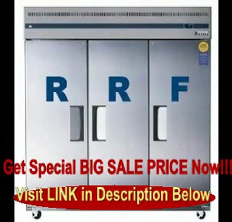 Everest Esrf3 68.0 Cu. Ft. Capacity Dual Solid Door Upright Reach-in Refrigerator &  & Freezer Combo - Stainless Steel FOR SALE