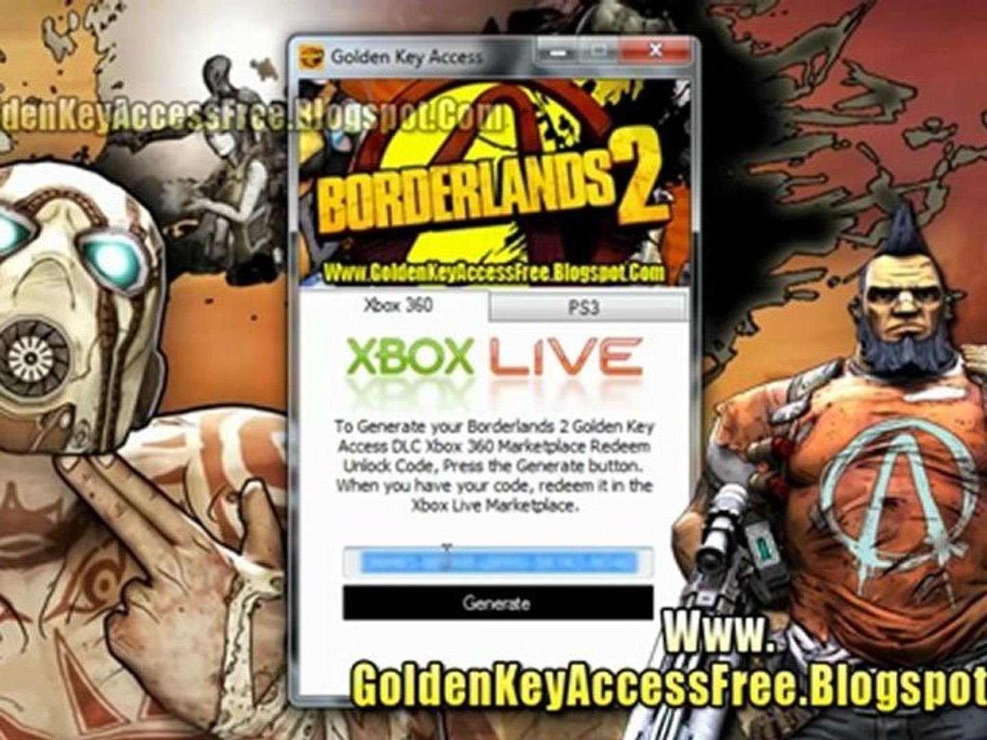 Golden Key Generator Borderlands 2
