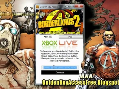 Borderlands 2 Golden Key Access DLC Codes - Free!!