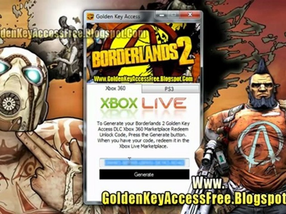 Borderlands 2 Golden Key Access DLC Codes - Free!!