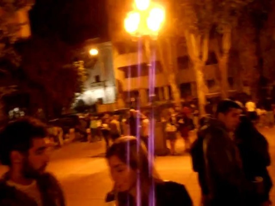 Botellon en Plaza España, Cuenca
