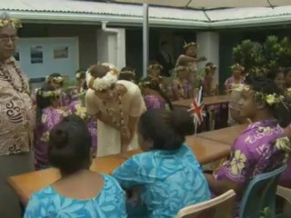 WILLIAM AND KATE VISIT SCHOOL IN TUVALU