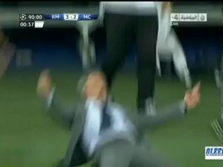 فرحة مورينيو بعد هدف فوز الريال