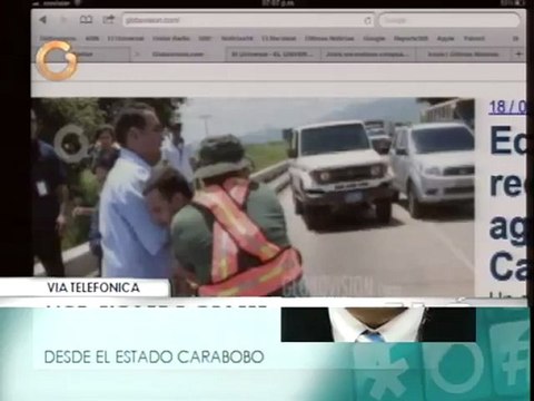 El corresponsal de Globovisión en el estado Carabobo, Ricardo Graffe, informó que se puso formalmente la denuncia ante el Minister