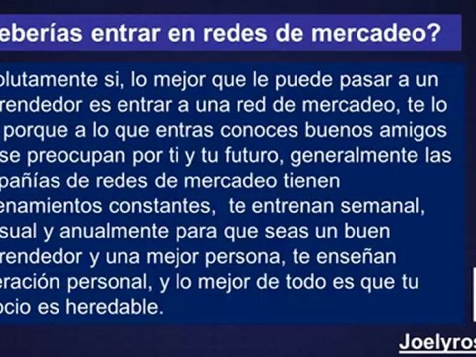 Que son Redes de Mercadeo Marketing Multinivel