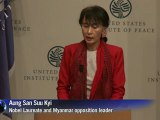 Myanmar's Suu Kyi makes landmark visit to US