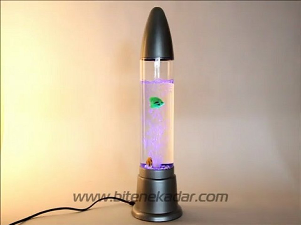 http://www.bitenekadar.com: Dekoratif Renk Değiştiren LED Akvaryum Seti (Yapay Balık)