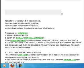 Download latest windows 8 activater for all version(10000% working)