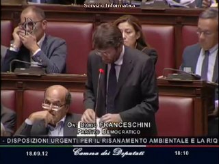 Franceschini - Le regole di trasparenza sono state chieste dal PD (18.09.12)