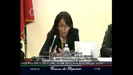 Roma - L'audizione di Lapecorella Fabrizia (18.09.12)