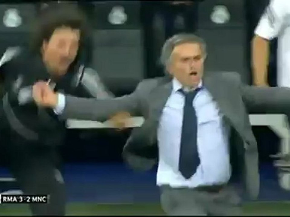 Jose Mourinho Celebration Real Madrid vs Manchester City 18.09.12