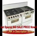 BEST BUY 60 Pro-Style Dual-Fuel Natural Gas Range with 6 Sealed Ultra High-Low Burners Two 3.69 cu. ft. Convection Oven Self-Clean and 2 Double Sided Griddle/Grill White with Brass