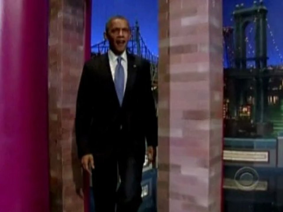 President Barack Obama appears on David Letterman